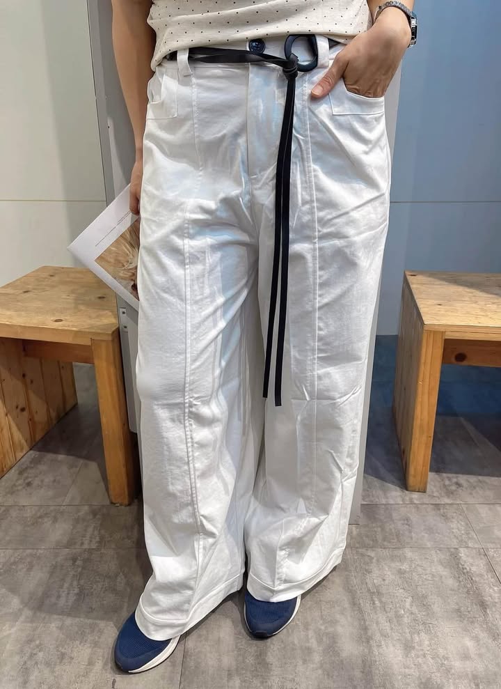 寬版褲附腰帶:圖片 5