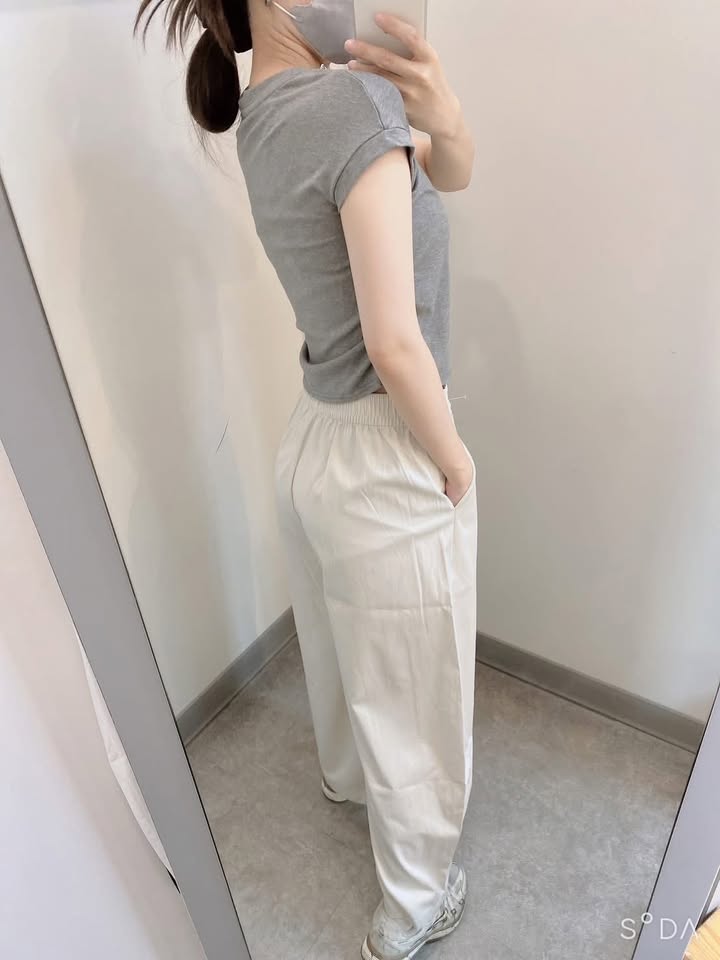 輕薄彎刀車縫長褲:圖片 7