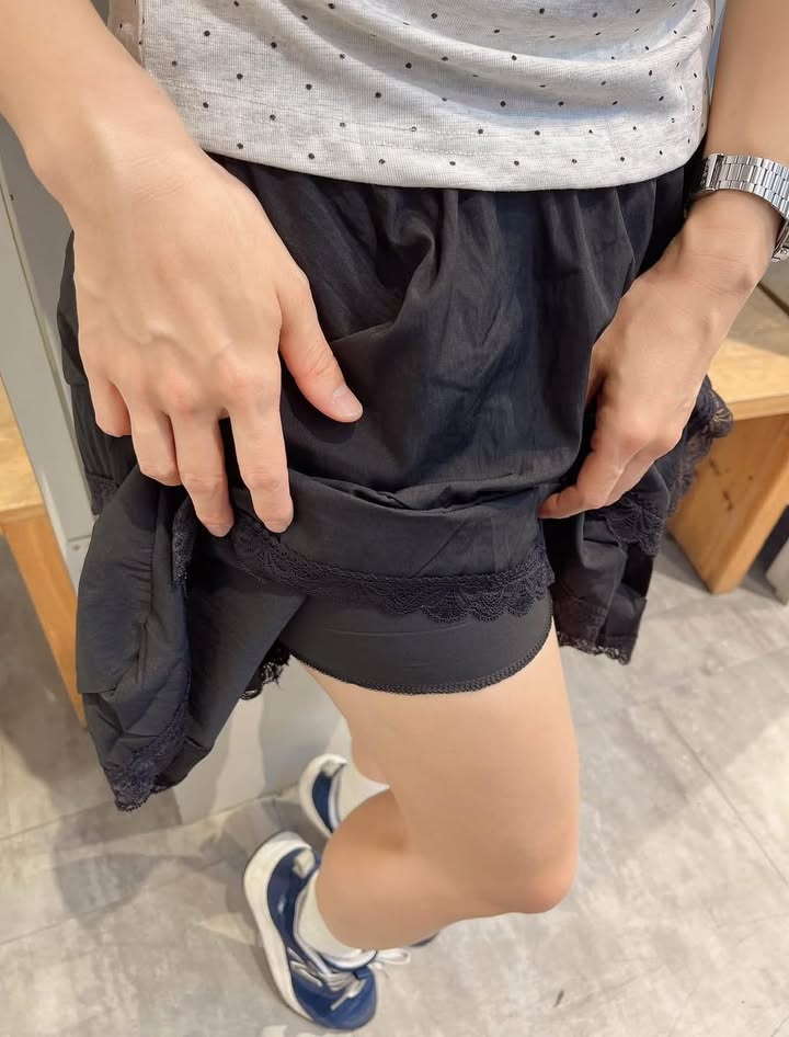 下擺不規則蛋糕短裙 - Image 6