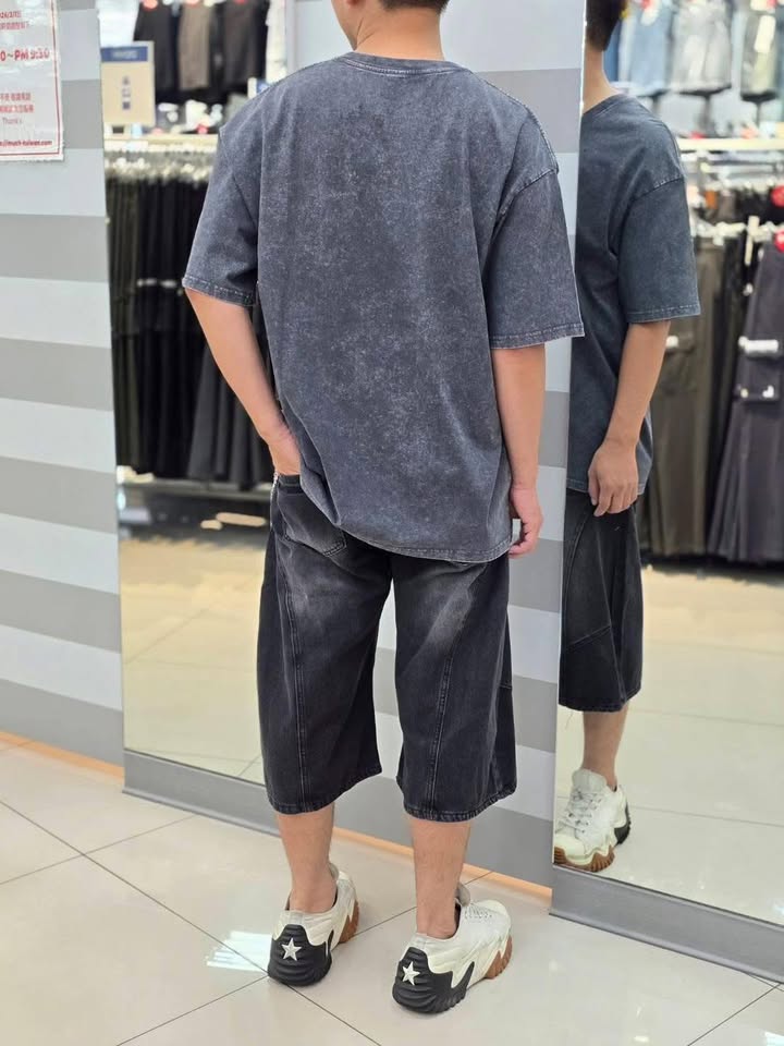 寬版水洗重磅印花 T 恤 - Image 4