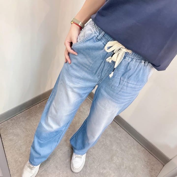 冰絲天絲牛仔寬褲 - Image 4