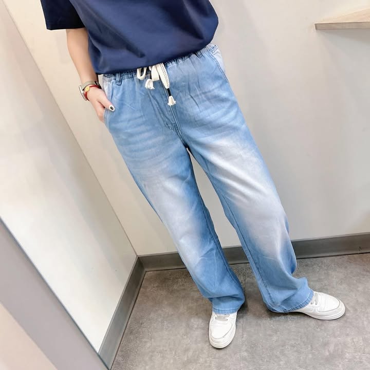 冰絲天絲牛仔寬褲 - Image 5