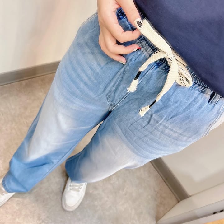 冰絲天絲牛仔寬褲 - Image 7