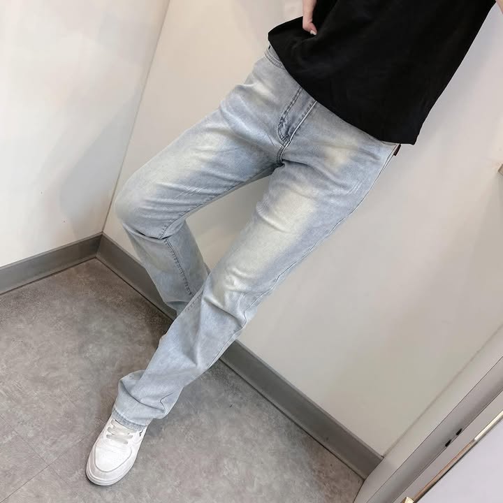 冰感彈力直筒牛仔褲 - Image 3