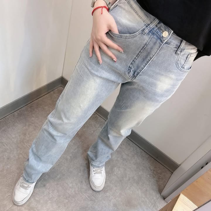 冰感彈力直筒牛仔褲 - Image 5