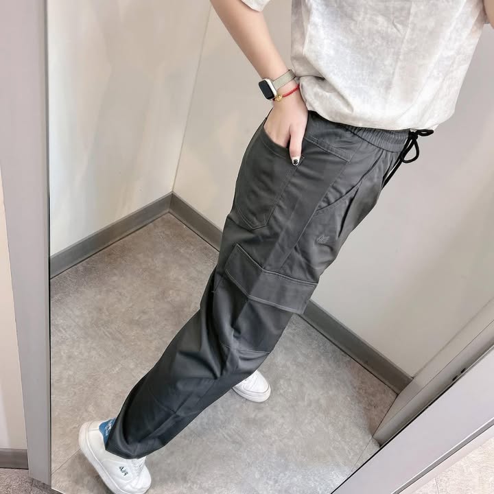 韓系機能工裝寬褲 - Image 5