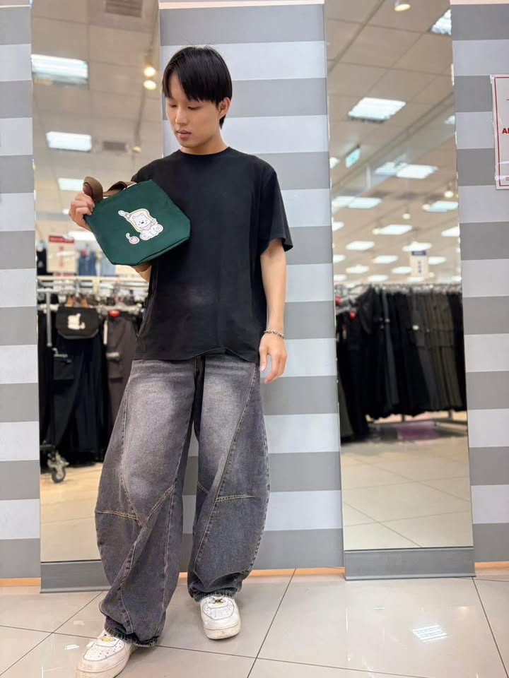 暖心療癒.吐司小狗撞色織帶帆布提包:圖片 3