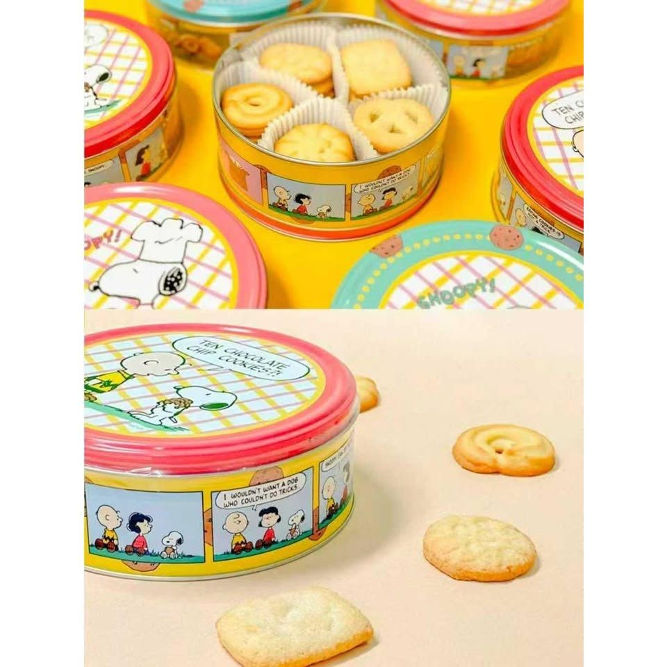 超可愛史努比鐵盒包裝 丹麥🇩🇰製 史努比奶油曲奇餅乾🍪150g/盒:圖片 2