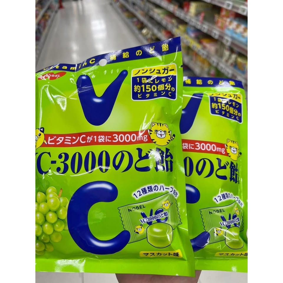 日本 NOBEL VC-3000 麝香葡萄潤喉糖 (90g):圖片 5