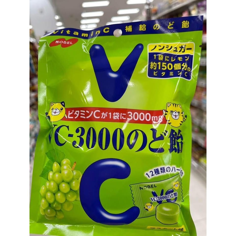 日本 NOBEL VC-3000 麝香葡萄潤喉糖 (90g)