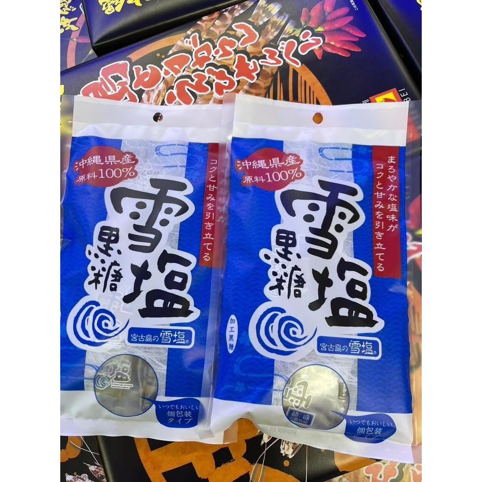 日本🇯🇵沖繩限定 宮古島の雪鹽 沖繩黑糖 雪鹽黑糖 120g:圖片 4